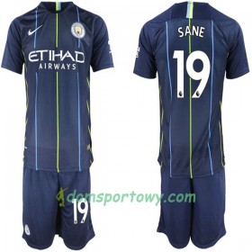 Koszulka Manchester City Sane 19 Dziecięcy Wyjazdowe Koszulki Piłkarskie 2018-2019 Krótki Rękaw